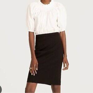 J. Crew Classic Number 2 Pencil Skirt in Black Size 2